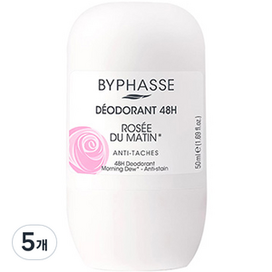 바이빠세 롤 온 데오드란트 48H 로즈향, 50ml, 5개