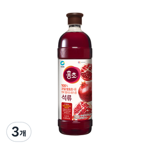 홍초 석류 음용식초, 1.5L, 3개