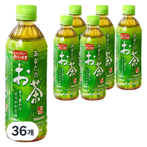 산가리아 당신의 녹차, 500ml, 36개