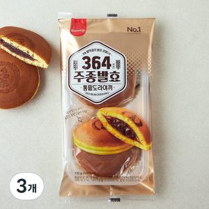 삼립 364시간 주종발효 통팥 도라야끼 2개입, 120g, 3개