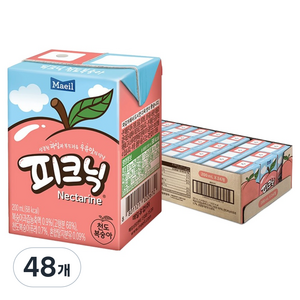 매일유업 피크닉 천도복숭아, 200ml, 48개