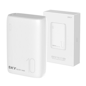 SKY 필 X11 미니 10000mAh 초소형 고속 유선 보조배터리 C타입