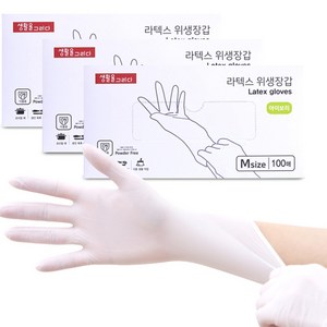 생활을그리다 라텍스 위생장갑 M