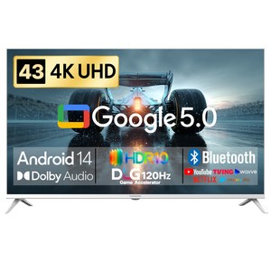 창홍 4K UHD LED 스마트 DLG 120Hz 돌비 AI 구글 5 TV