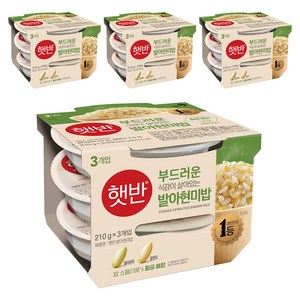 햇반 발아현미밥, 210g, 12개