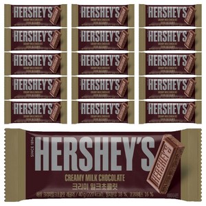 롯데제과 허쉬 크리미 밀크 초콜릿, 40g, 16개