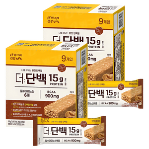 더단백 크런치 프로틴바 피넛버터 9p, 360g, 2개
