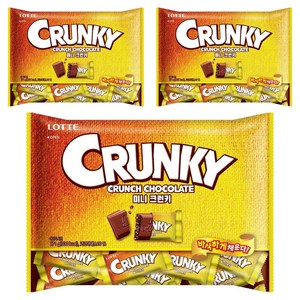 롯데웰푸드 미니 크런키, 171g, 3개