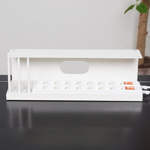 억스 무타공 멀티탭 트레이 대형 + 벨크로타이 5p