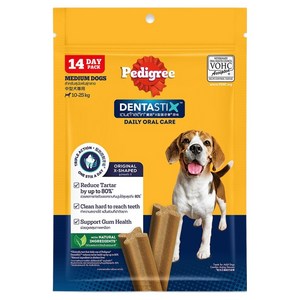 페디그리 강아지 덴타스틱 미디엄, 치아 관리, 344g, 1개