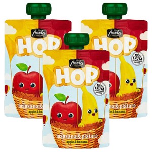 아넬라 호프 과일 퓨레, 100g, 혼합맛(사과/바나나..., 3개