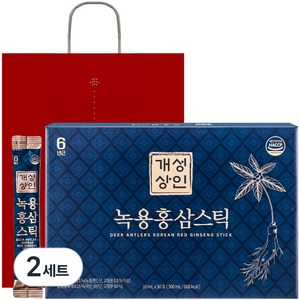 개성상인 녹용 홍삼 스틱 30개입 + 쇼핑백, 300ml, 2세트