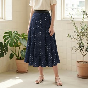 온앤온 변형 DOT 플리츠 롱 스커트