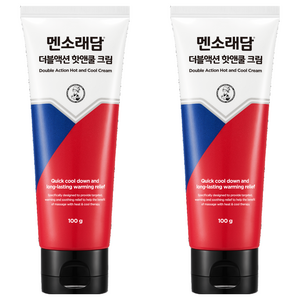 멘소래담 더블액션 핫앤쿨 바디크림, 100g, 2개