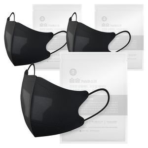 숨숲 베이직 기내용 수면용 가습 마스크 성인용, 클라우드블랙, 2개입, 3개