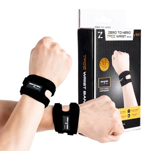 제로투히어로 슬림 초경량 TFCC 손목 보호대 양쪽 세트, FREE(손목둘레 ..., 블랙, 1세트