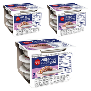 햇반 귀리흑미곤약밥, 150g, 9개