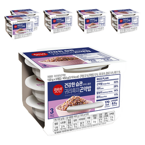 햇반 귀리흑미곤약밥, 150g, 18개