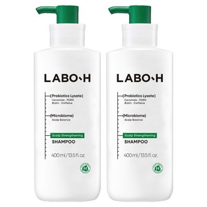 라보에이치 두피강화 클리닉 탈모증상완화 약산성 샴푸, 400ml, 2개