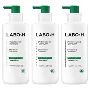 라보에이치 약산성 두피강화 샴푸, 400ml, 3개