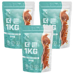 이수펫 강아지 더큰 간식, 1kg, 오리가슴살, 3개