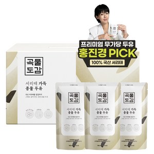 곡물도감 국산 서리태 가득 콩물두유, 180ml, 15개