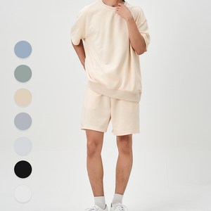 오버캐스트 남성용 반팔 크루넥 셋업