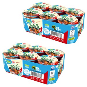 오뚜기 LIGHT&JOY 저당 컵누들 열닭맛 42g, 12개