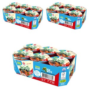 오뚜기 LIGHT&JOY 저당 컵누들 열닭맛 42g, 18개