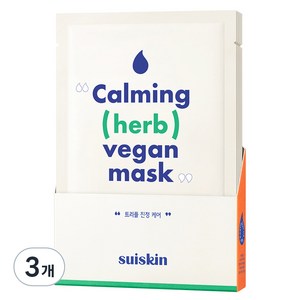수이스킨 편안한 진정초 시트 마스크, 3개, 5개입