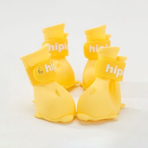 파스텔펫 반려동물 고래 레인부츠 4p, 옐로우, S, 1개