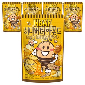 HBAF 허니버터 아몬드, 190g, 5개