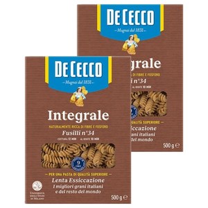 데체코 통밀 푸실리 인테그랄레, 500g, 2개