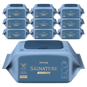 베베숲 시그니처 블루 에코 유아물티슈 캡형