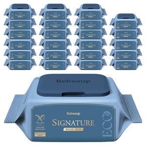 베베숲 시그니처 블루 에코 유아물티슈 휴대캡형