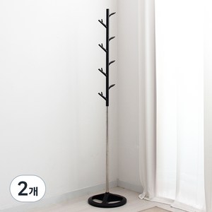 올리빙 국내 제조 스탠드 옷걸이 나무형 2개