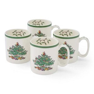 스포드 영국 크리스마스트리 머그컵