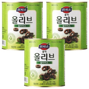 리치스 슬라이스 블랙 올리브, 3kg, 3개