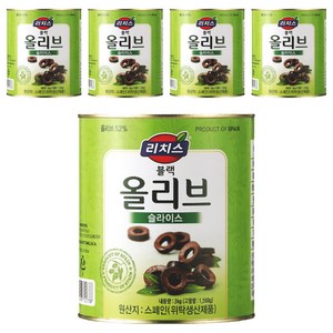 리치스 슬라이스 블랙 올리브, 3kg, 5개