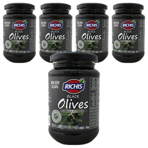 리치스 블랙올리브 병, 365g, 5개