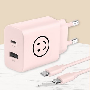 모잇 PD25W 2포트 PPS 초고속충전기 + 8핀 라이트닝 아이폰 케이블