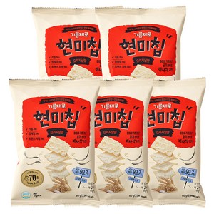 기름제로현미칩 국산, 60g, 5개