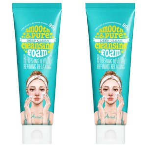 아리얼 스무스앤퓨어 딥 클린 클렌징폼, 120ml, 2개