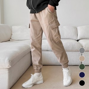 어나더디 남성용 스판 밴딩 카고 조거 팬츠