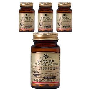 솔가 엽산 800, 100정, 4개