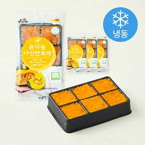 우리땅 웰팜넷 유기가공식품 인증 다진단호박 (냉동), 100g, 4개