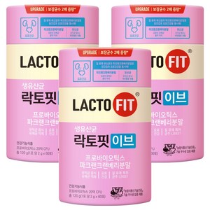 락토핏 이브 유산균, 120g, 3개