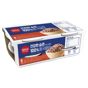 햇반 통곡물밥, 130g, 6개