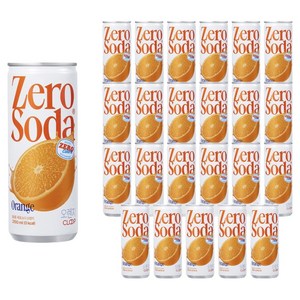 클룹 제로소다 오렌지 탄산음료, 250ml, 24개
