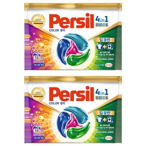 퍼실 디스크 컬러 세탁세제, 18개입, 2개